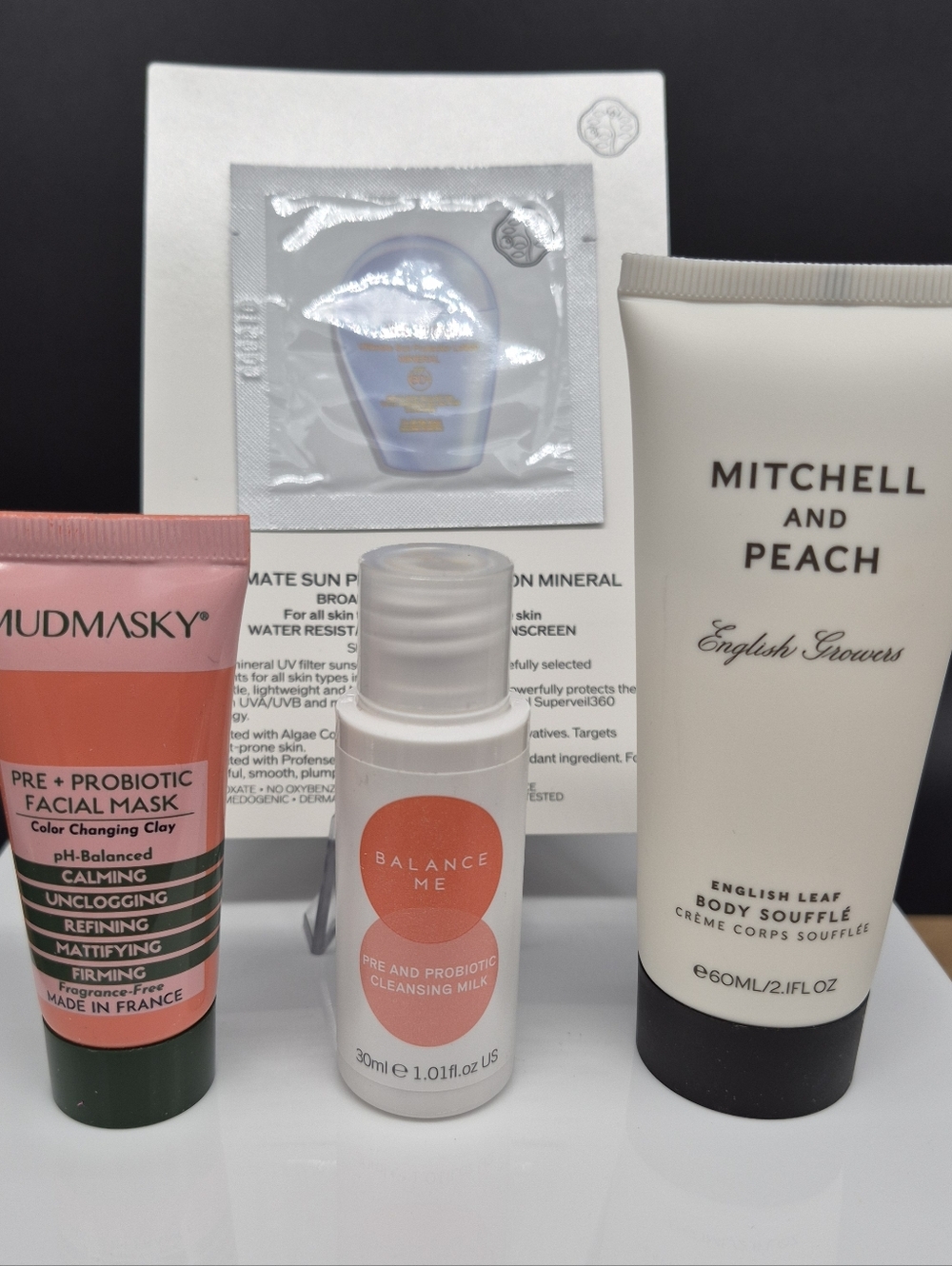 10-Piece Makeup, Skin Care & Body Basics Bundle w/Pink Striped Makeup Bag, New - Picture 3 of 5
